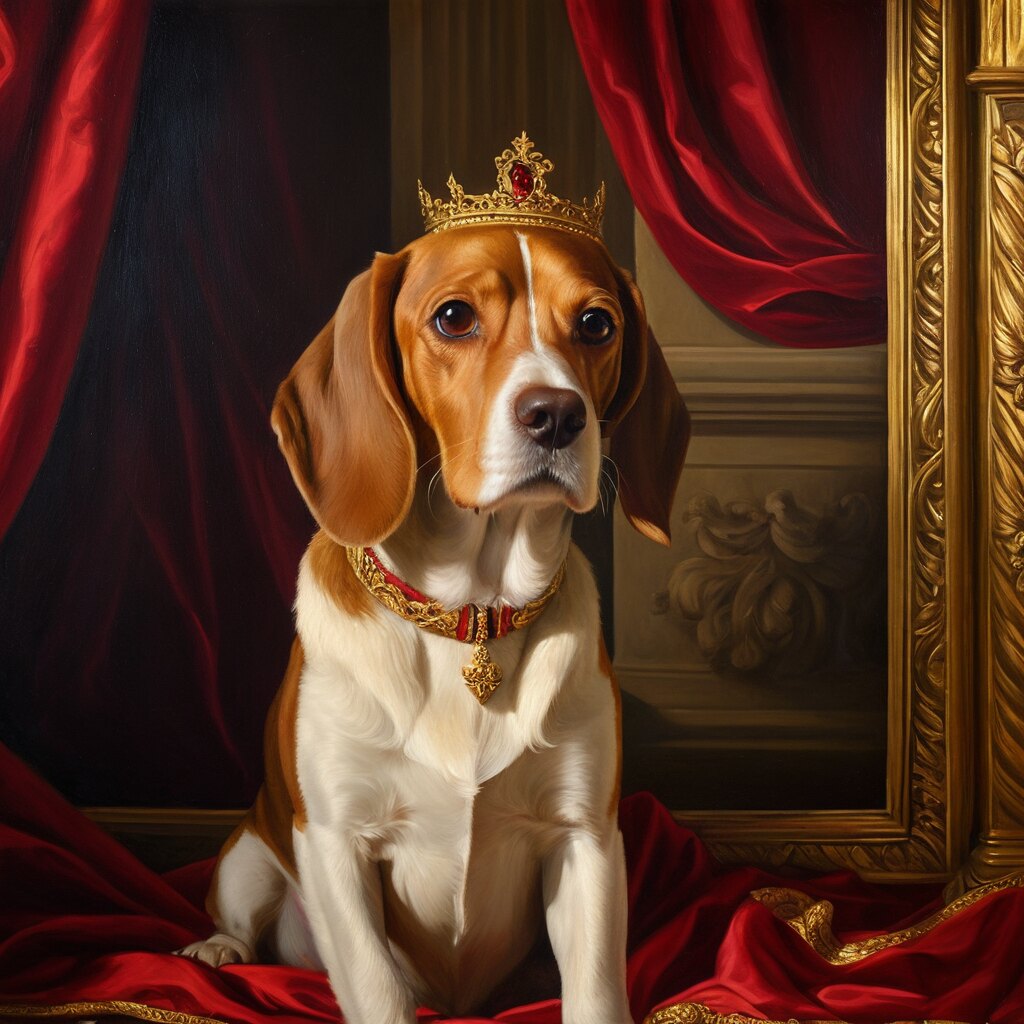 Selected custom pet portrait style